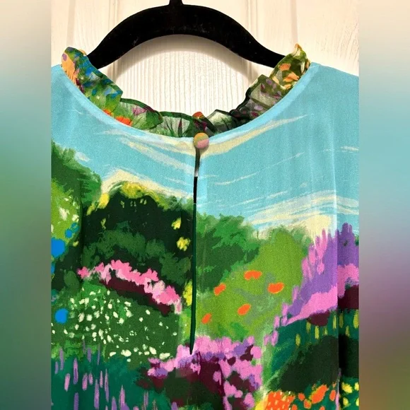 NWT BODEN Pleat Ruffle Maxi Dress in Multi Garden Path - Picture 12 of 13